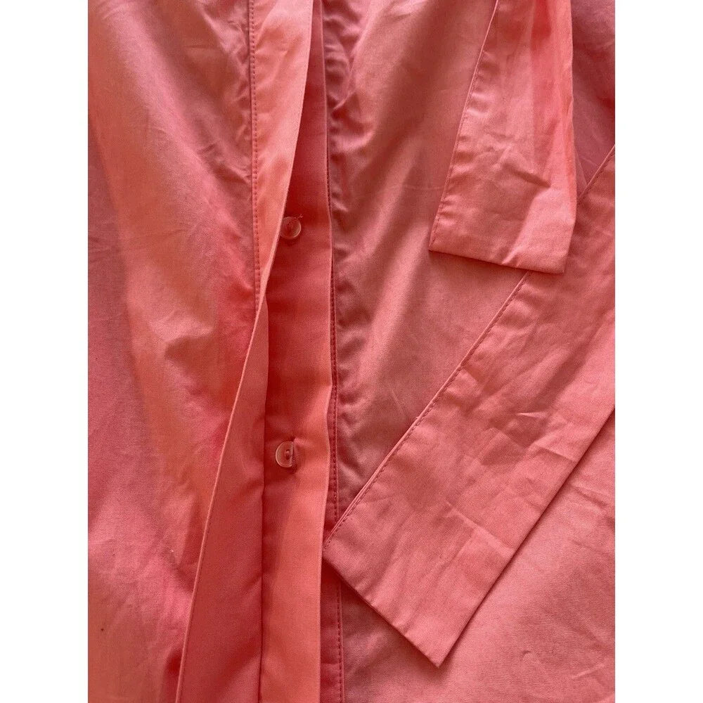 H & M Skirt Midi Women Coral Pleated Classic Cotton Preppy Fit Flare Sz 6 NWT